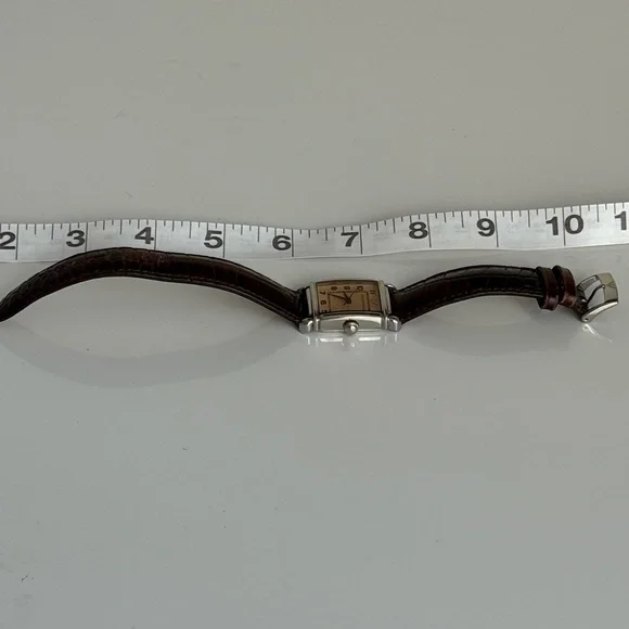 Emporio Armani Women’s Beige Dial Watch with Brown Leather Strap - Picture 4 of 4